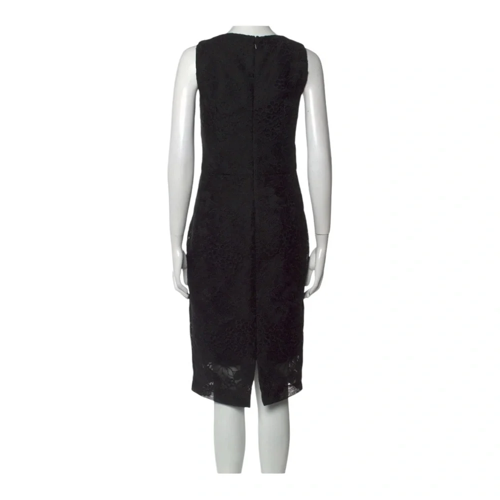 Badgley Mischka Women’s Black Lace Pattern Midi Length Dress Size: M | US 8 - Picture 3 of 9